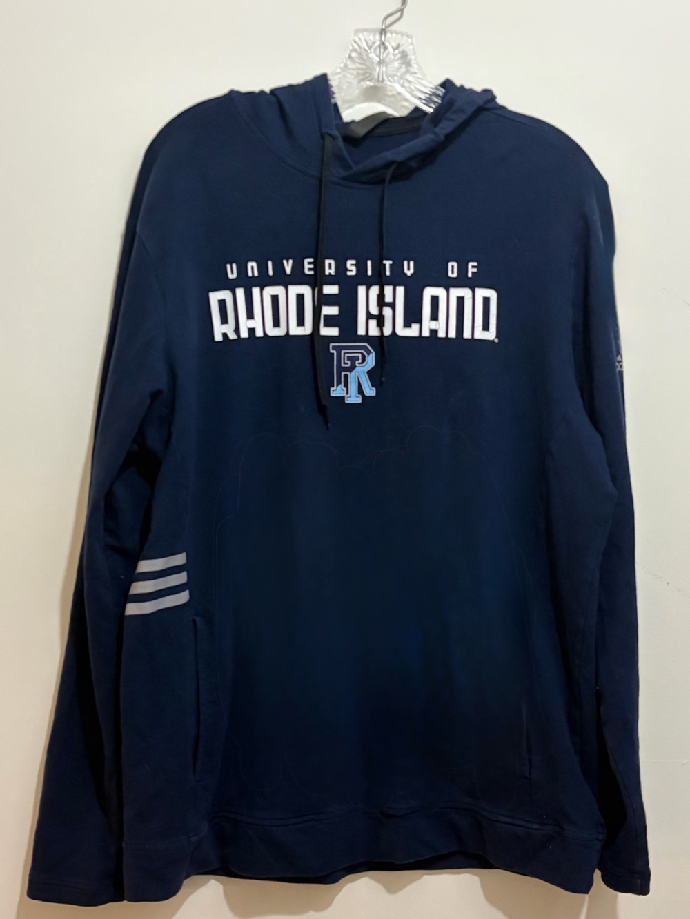 Adidas University of Rhode Island Lightweight Hoodie Mens Size Large